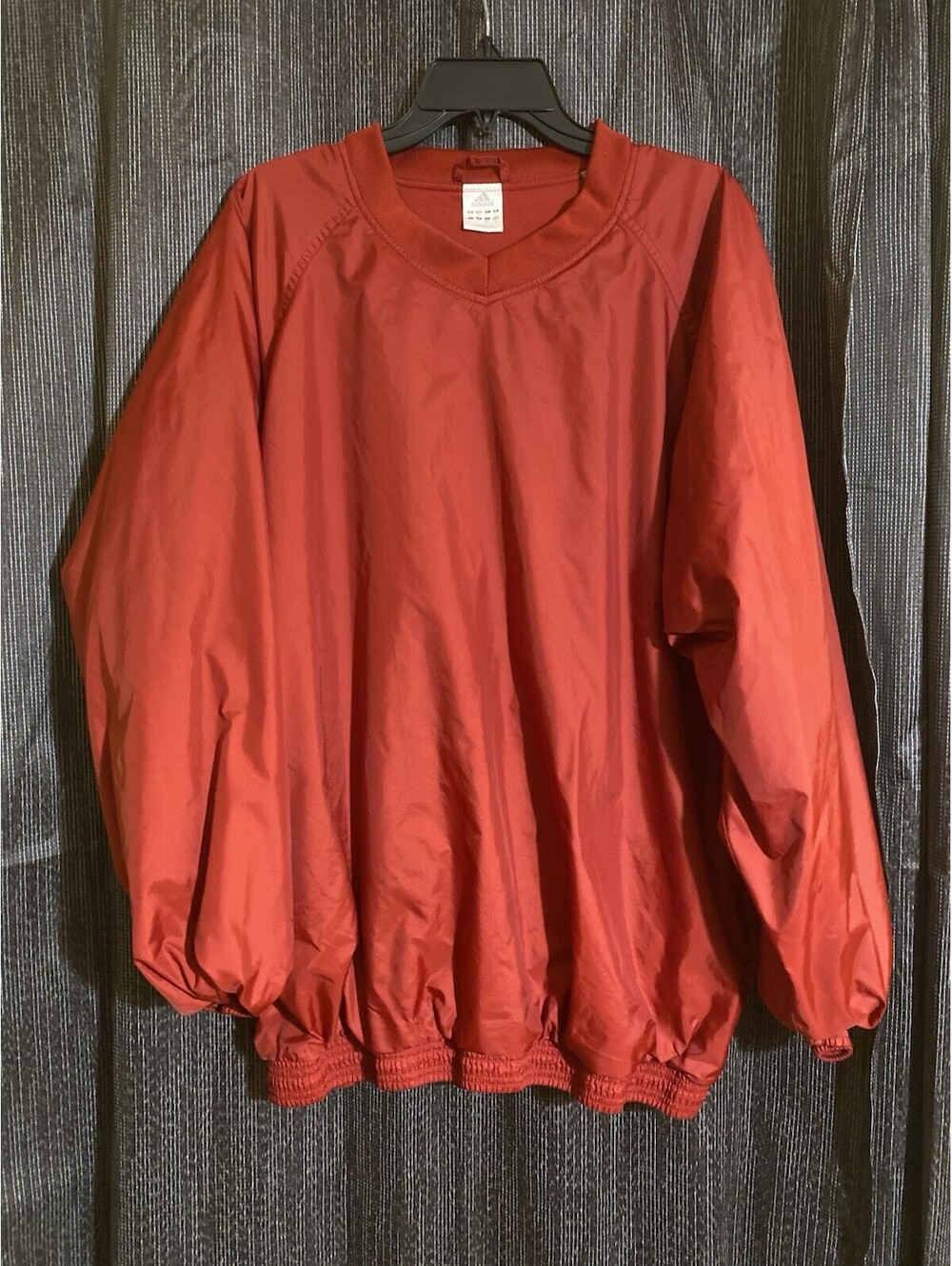 Adidas Men's Size Large Red Windbreaker Jacket